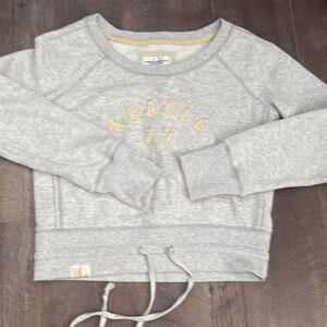 American Eagle Light Gray Sweatshirt with Cream Accents